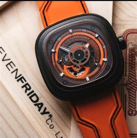 Jam Tangan Pria Sevenfriday P 03 Kuka Orange Clone Original Automatic