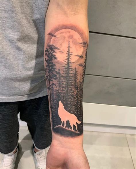 Forest Tattoo Sleeve Nature Tattoo Sleeve Wolf Tattoo Sleeve Best