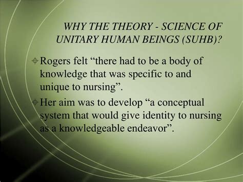 Ppt Martha Rogers Science Of Unitary Human Being Powerpoint Presentation Id 1023761