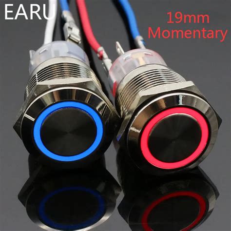 Mm Metal Push Button Switch Waterproof Momentary Reset Self Reset Led