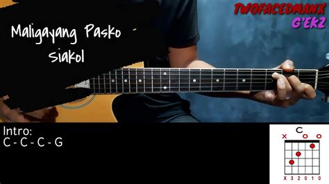 Maligayang Pasko Siakol Guitar Cover With Lyrics And Chords Acordes