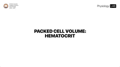 Packed Cell Volume Hematocrit Physiology LAB YouTube