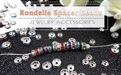 Amazon Toaob Pcs Multi Color Rondelle Spacer Beads Silver Czech