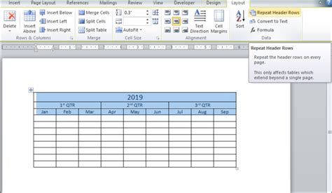 How To Add Rows In A Word Document Printable Timeline Templates