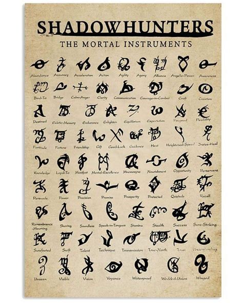 JIUFOTK Shadowhunters Symbols Posters The Mortal Instruments Metal