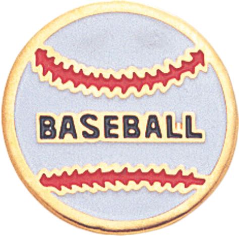 Enameled Sports Pin, Baseball