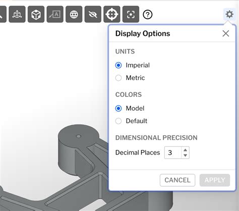 Part viewer display options