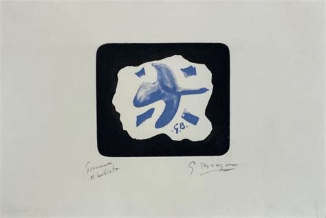 Gravure De Georges Braque Oiseau Sur Amorosart