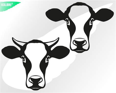 Cow Svg Cow Clipart Cow Face Svg Farm Svg Cow Head Svg Etsy