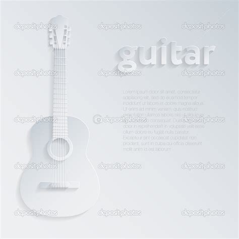 Ilustración de guitarra Vector de stock 48630629 de Little cuckoo