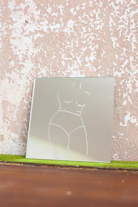 Etched Naked Female Body Mirror X Cm And X Cm Home Decor Body Positivity Art Line