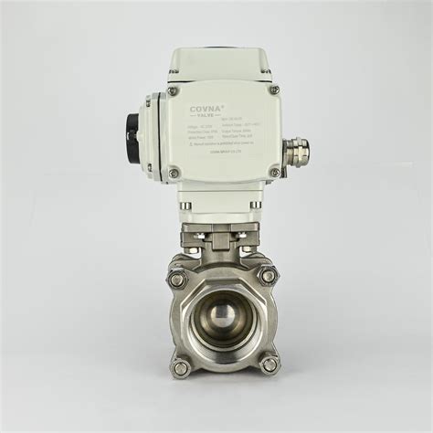 ELECTRIC BALL VALVE 2 3 PCE DESIGN SS BODY PTFF SEAL 24 DC COVNA