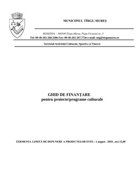 PDF GHID DE FINANŢARE pentru proiecte programe n contract de