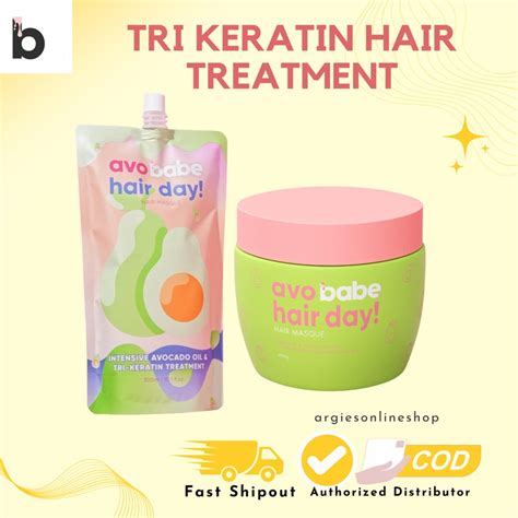 Babe Formula Avo Babe Hair Day Masque Tri Keratin Treatment With Intensive Avocado Oil For Dry
