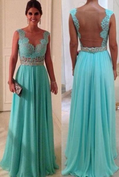 Ulass Sheath Sweetheart Beadings Nude Back Blue Lace Chiffon 2016 Sexy