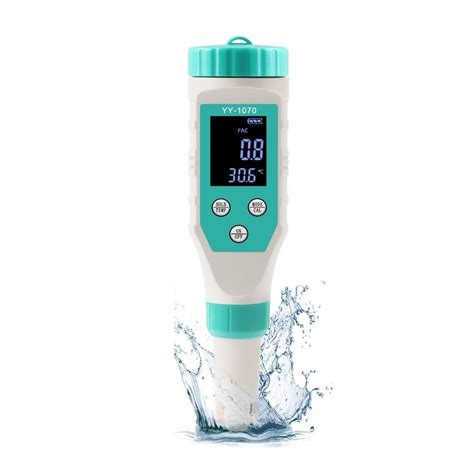 Digital PH Chlorine ORP EC TDS Salinity Temp FAC Pool Water Quality