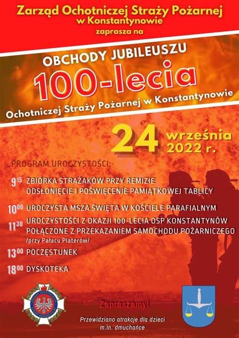 Strażacy OSP Konstantynów będą świętować jubileusz 100 lecia