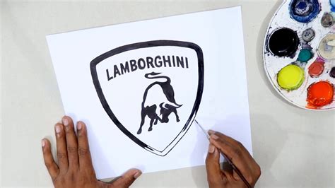 How To Draw The Lamborghini Logo Lamborghini Youtube