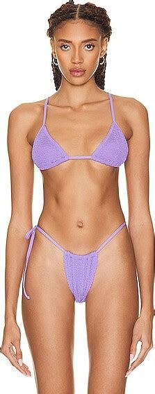 Bondeye Bond Eye Luana Triangle Bikini Top In Purple Shopstyle Swimwear