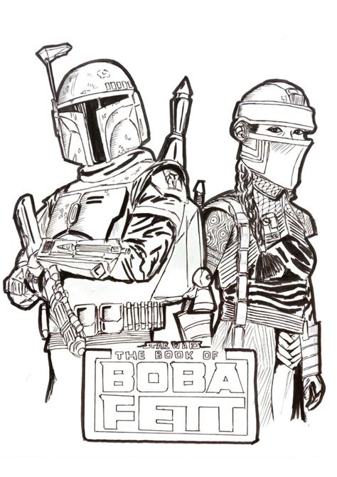 The Book Of Boba Fett Printable Colouring Page