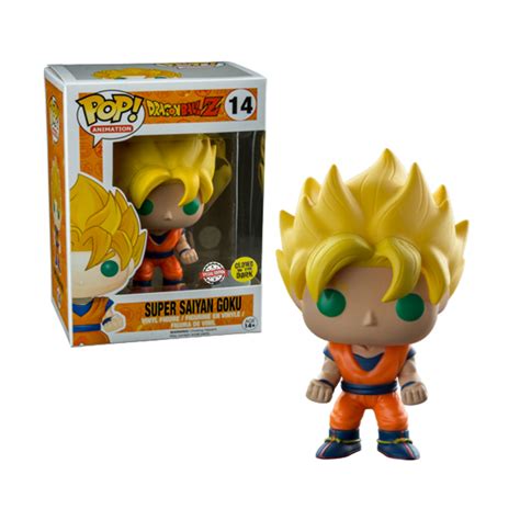 Funko Pop Animation Dragonball Z Super Saiyan Goku Glows In The Dark