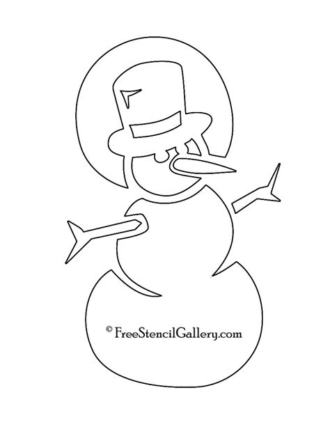 Snowman Stencil 07 | Free Stencil Gallery