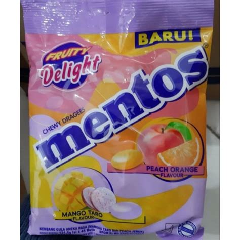 Jual Permen Kunyah Mentos Fruity Delight Rasa Buah Rasa Mint