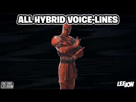 Fortnite Hybrid All Hero Voice Lines STW YouTube