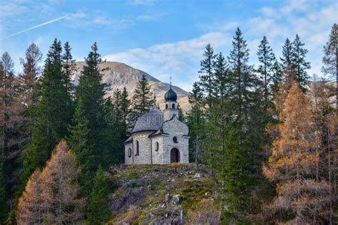 Autumn In The Austrian Alps Village Of Mittelberg In Kleinwalsertal In