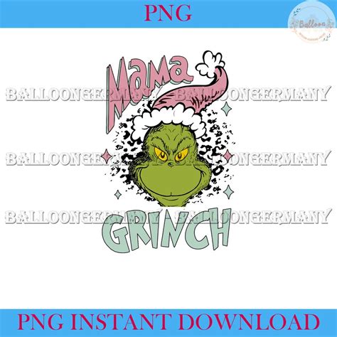 Mama Grinch Png The Grinch Png Grinch Mamapng Christmas Etsy