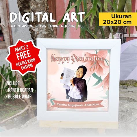 Jual Mini Digital Art Kado Wisuda Hadiah Wisuda Shopee Indonesia