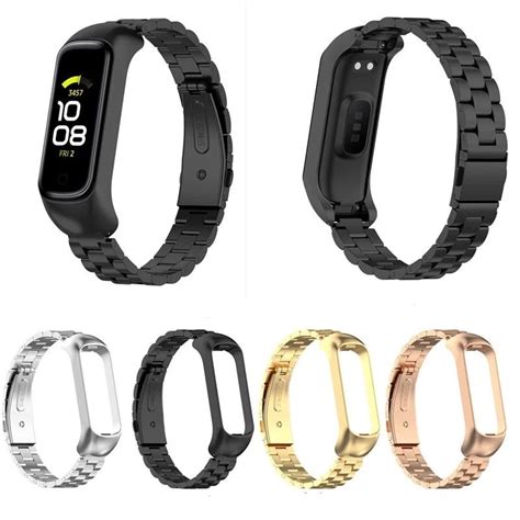 Pulseira De Aço Inoxidável Para Samsung Galaxy Fit 2 SM R220