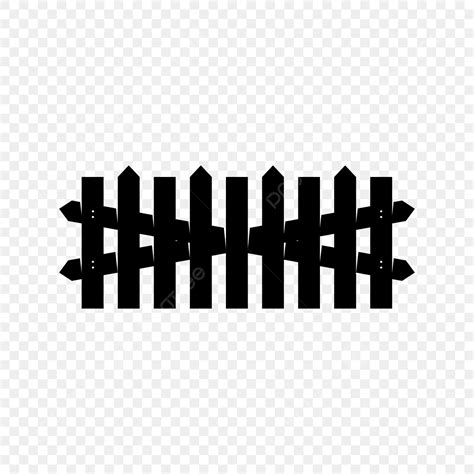 Fence Wood Silhouette Transparent Background, Silhouette Wood Fence