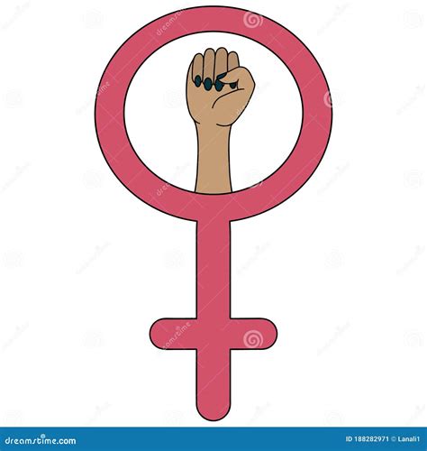 Symbol Of The Feminist Movement Vector Illustration On An Isolated