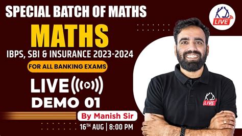 Maths Foundation Batch Of Banking For Sbi Ibps Rrb Po Sbi Insurance