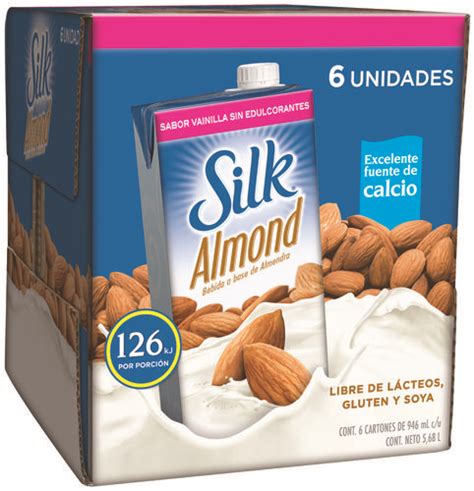 Silk Unsweet Vanilla Almondmilk 6 Units 32 Oz 946 Ml