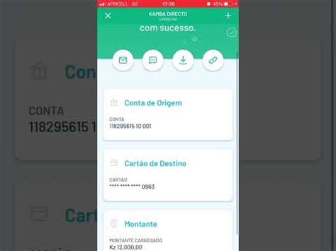 Como carregar cartão visa kamba do BAI YouTube