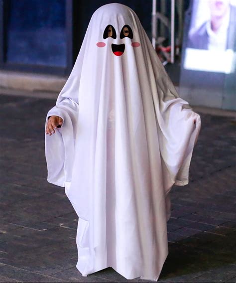 Boy Girl Halloween Ghost Costume Kids Ghostly Costume Halloween Ghost ...