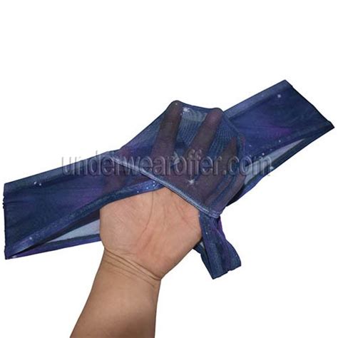 New Sexy Men S Starry Sky Mesh Pouch Mini Bikini Brief Underwear Half Cover Back Cheeky Boxer Mu