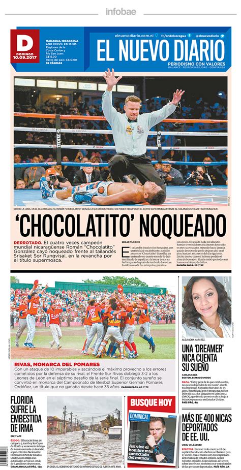 El Nuevo Diario Nicaragua Domingo 10 De Septiembre De 2017 Infobae