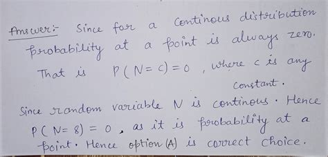 Solved The Continuous Random Variable N Has A Normal Distribution