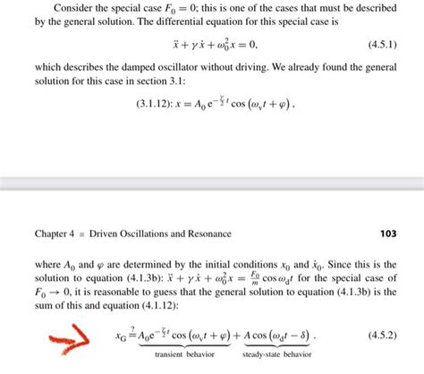 Solved For The Damped Driven Harmonic Oscillator Find Chegg