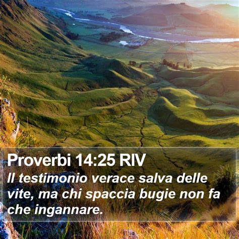 Proverbi 14 25 RIV Il Testimonio Verace Salva Delle Vite Ma Chi