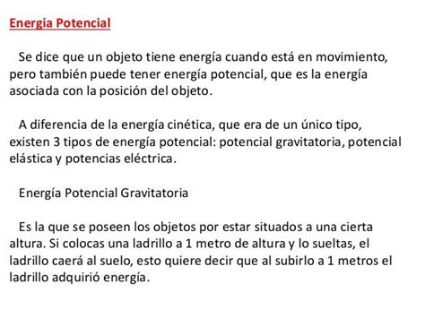 Energia Cinetica Y Potencial