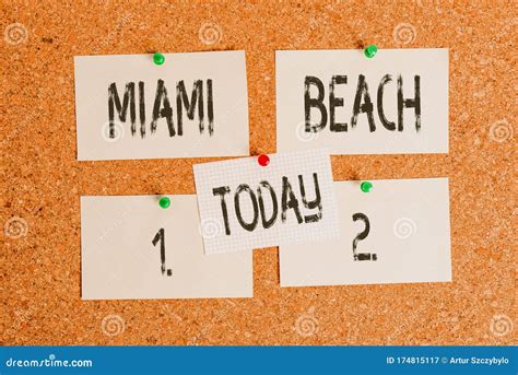 Conceptual Hand Writing Showing Miami Beach Business Photo Text The Coastal Resort City In