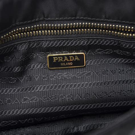 PRADA Tessuto Nylon Saffiano Small Messenger Bag Black 569687