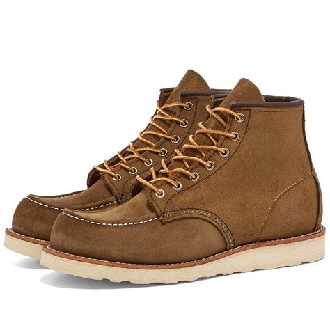 Red Wing Men S 8881 Heritage Work 6 Moc Toe Boot In Olive Mohave Red