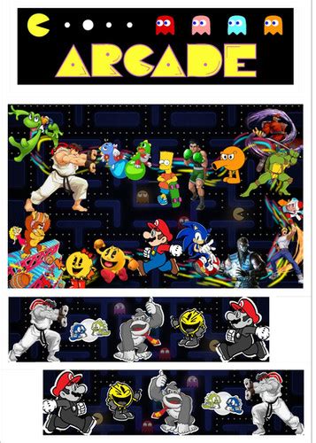 Multicade Control Panel Arcade Graphics Customized Vinyl Decals