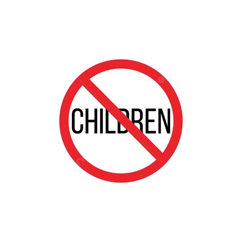 No Kids Allowed Sign Isolated On White Restricted Pictogram Boy Vector, Restricted, Pictogram ...