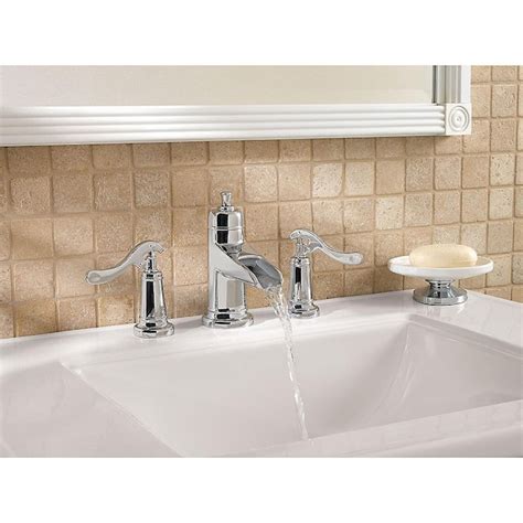 Pfister Ashfield Polished Chrome Widespread 2 Handle Watersense Bathroom Sink Faucet With Drain